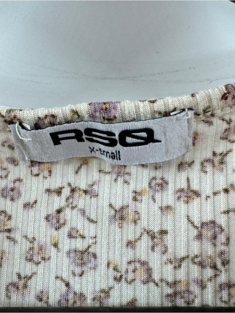 RSQ Floral Ribbed Long Sleeve Top – Women’s XS - Picture 4 of 8